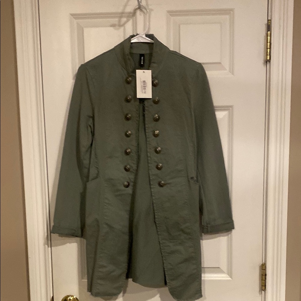 Olive Green Military Style Women's Blazer